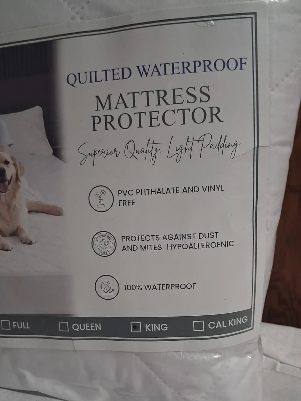 NWT King Size Quilted Waterproof Mattress Protector Skirt - White